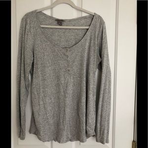 Size XL Grey H&M Henley with Buttons